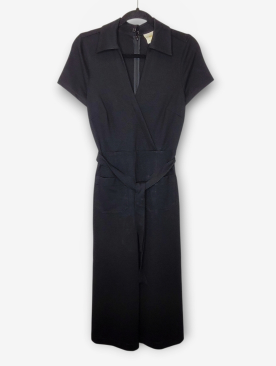 Anthropologie Maeve Colette Wide Leg Ponte Jumpsuit 4 Black - Picture 2 of 9
